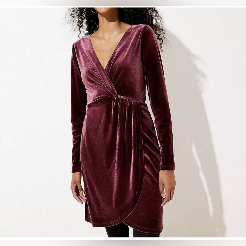 *NWT* Ann Taylor Loft Velvet Wrap Dress